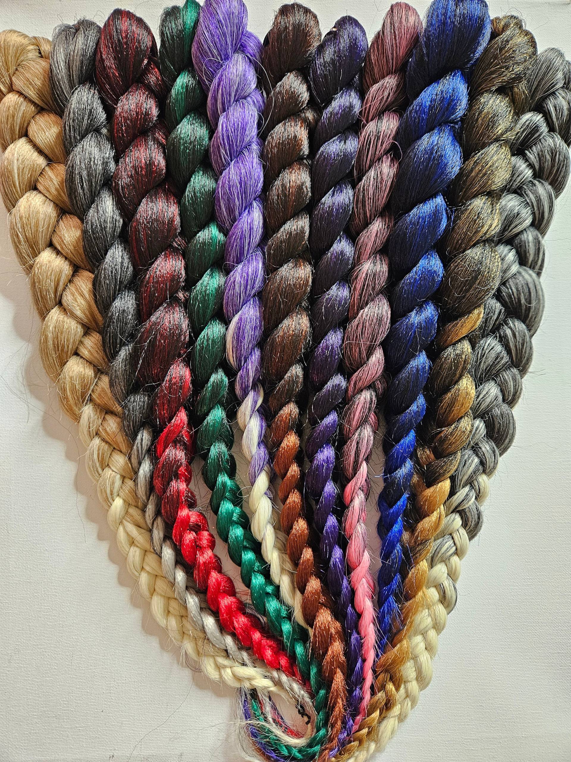Clip in Zöpfen 51 cm 2 Farben von Etsy - Hanunah