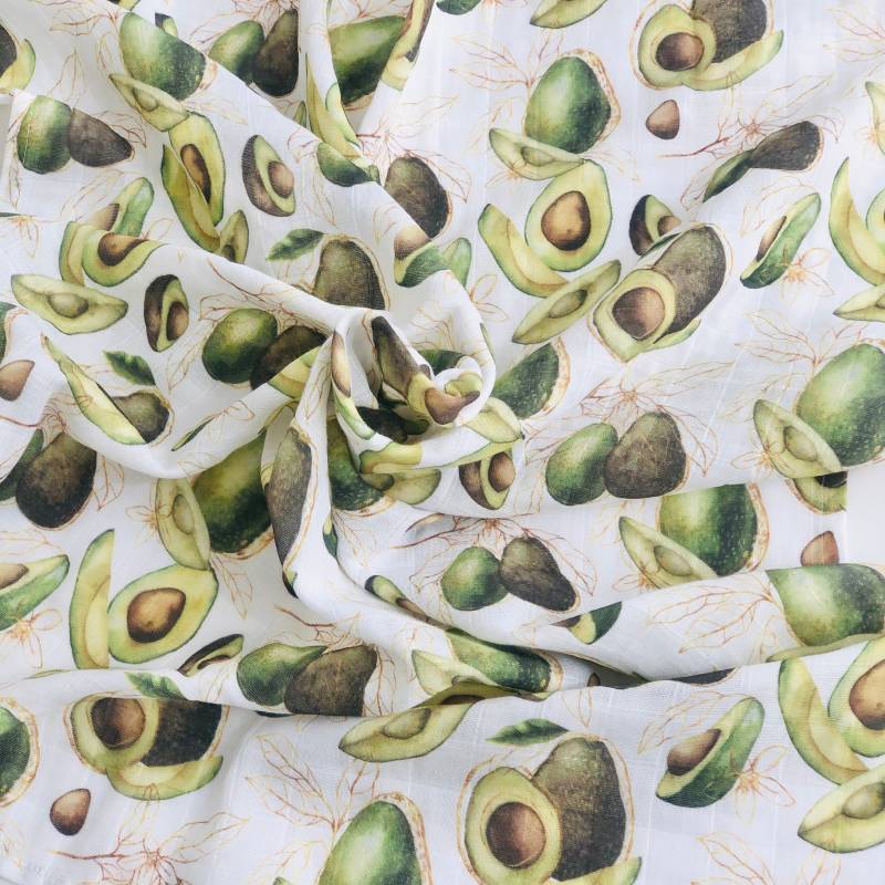 Avocado Musselin Swaddle Decke Bio-Baumwoll-Bambus-Mischung von Etsy - HappyBabyEU