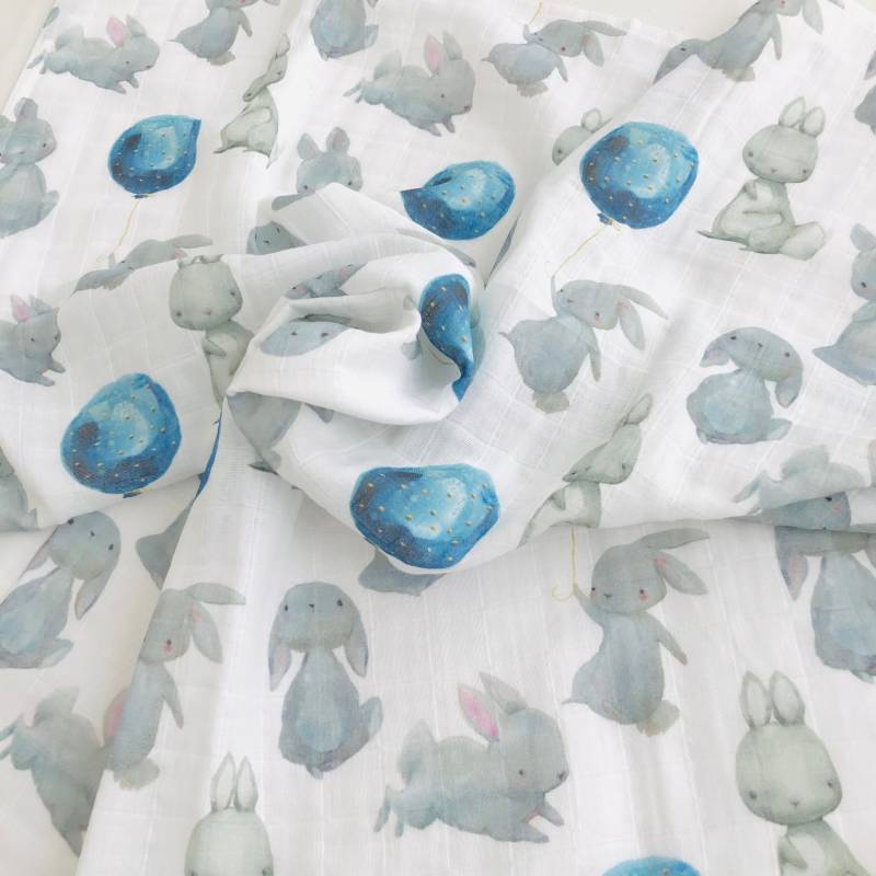 Hase Musselin Swaddle Decke Bio Baumwolle Bambus von Etsy - HappyBabyEU