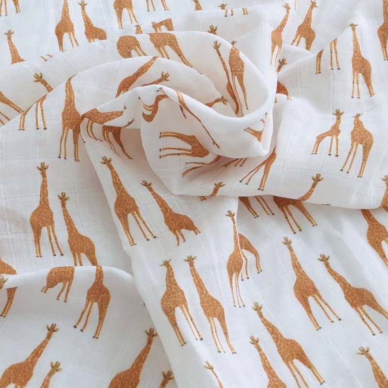 Safari Giraffe Musselin Swaddle Decke Bio Baumwolle Bambus von Etsy - HappyBabyEU