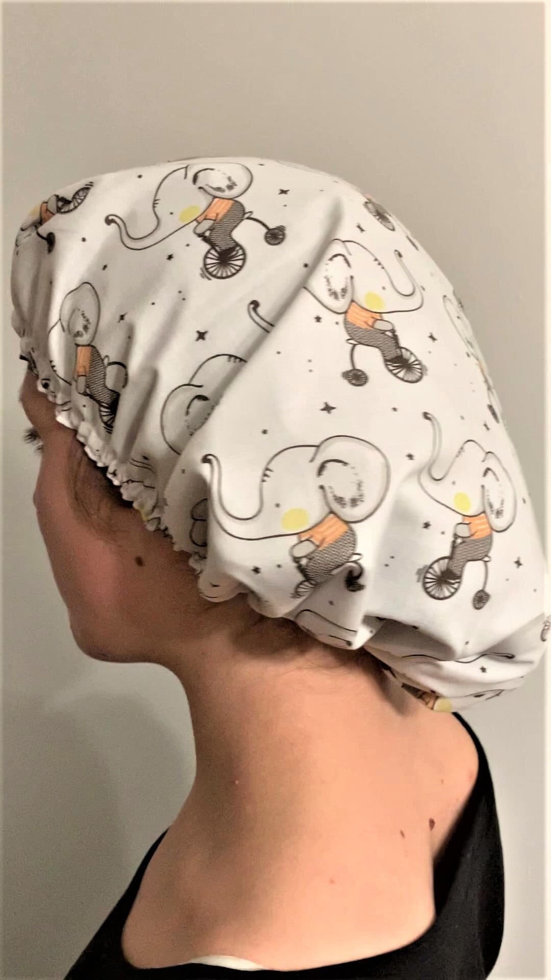 Elefant Duschhaube, Wasserdichte Weiße Haarbehandlungshaube, Luxus Weiß, Kostenloses Geschenk Verpackt Und Uk Post Elefant Duschhaube, Wasserdichte Weiße Haarbehandlungshaube, Luxus Weiß, Kostenloses Geschenk Verpackt Und Uk Post von Etsy - HappyCraftsDesign
