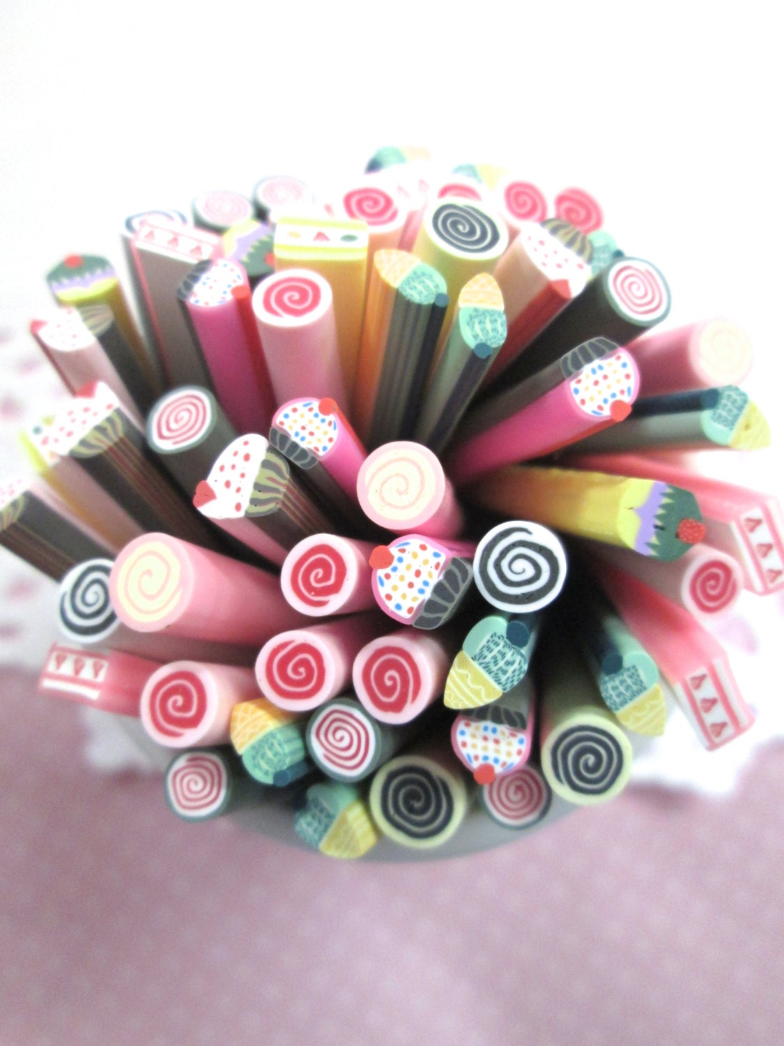 10 Sortierte Polymer Clay Dessert Stäbchen, Fimo Röhren F289 10 Sortierte Polymer Clay Dessert Stäbchen, Fimo Röhren F289 von Etsy - HappyKawaiiSupplies