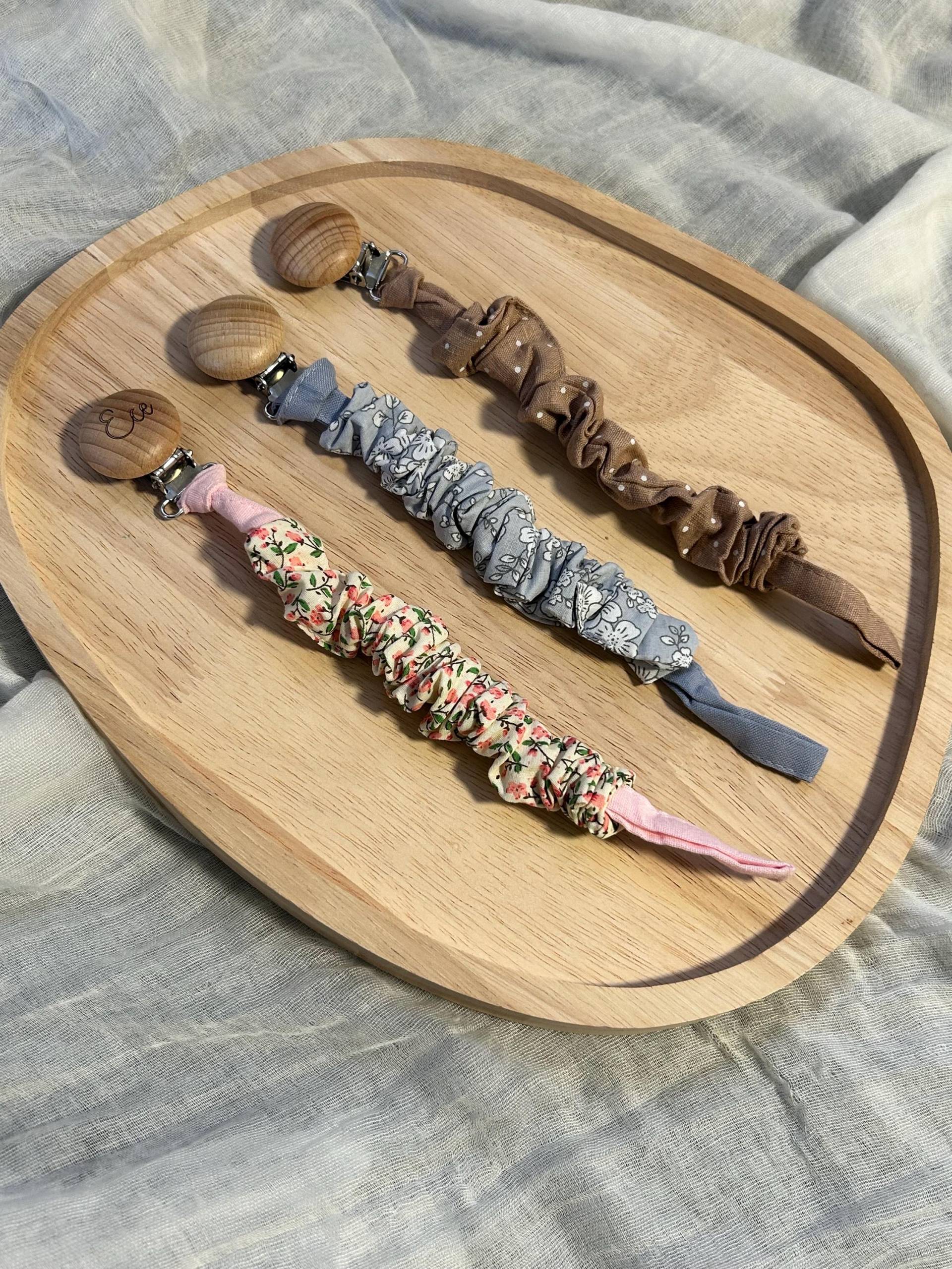 Schnullerkette , Schnullerklip Für Mädchen Mit Ragffung, Graviert, Personalisiert von Etsy - HappymomentsDE