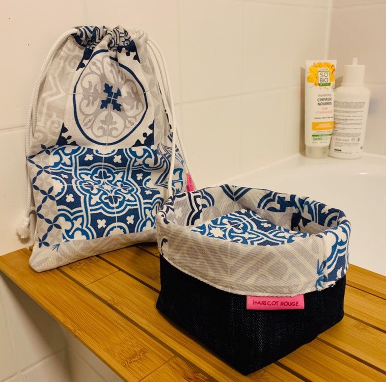 Waschbare Tücher Azulejos Mit Optionaler Pfanne Und/Oder Aufbewahrungstasche Waschbare Tücher Azulejos Mit Optionaler Pfanne Und/Oder Aufbewahrungstasche von Etsy - HaricotRougeParis