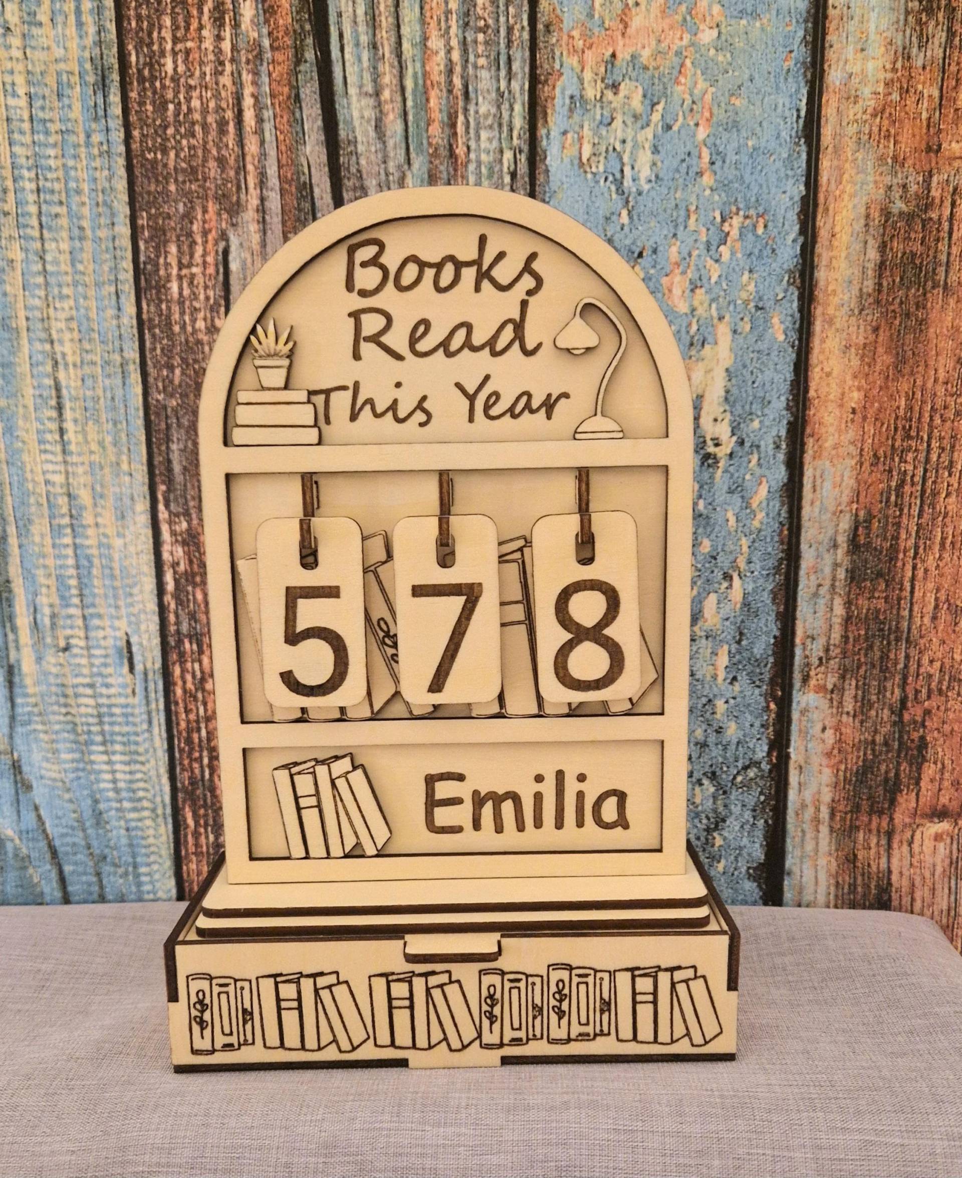 Bücher Tracker Aus Holz Personalisiert - Books Read This Year Lesezähler 21×14 cm Geschenk Für Leseratten & Booktok Fans Anzeige von Etsy - HarmonyHandmadeWaren