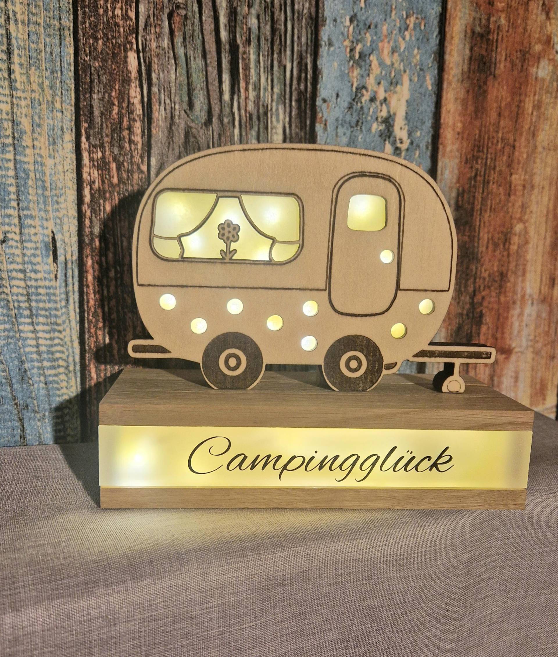 Camping Geschenk Idee Einzug Lampe Nachtlicht Einschlaflicht Geschenkidee Deko Wohnwagen Campingglück Lampen Wohnmobil Caravan von Etsy - HarmonyHandmadeWaren