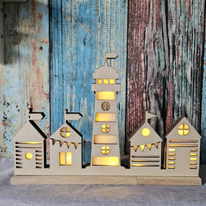 Deko Geschenk Mitbringsel Geldgeschenk Licht Hausreihe Geburtstag Maritim von Etsy - HarmonyHandmadeWaren