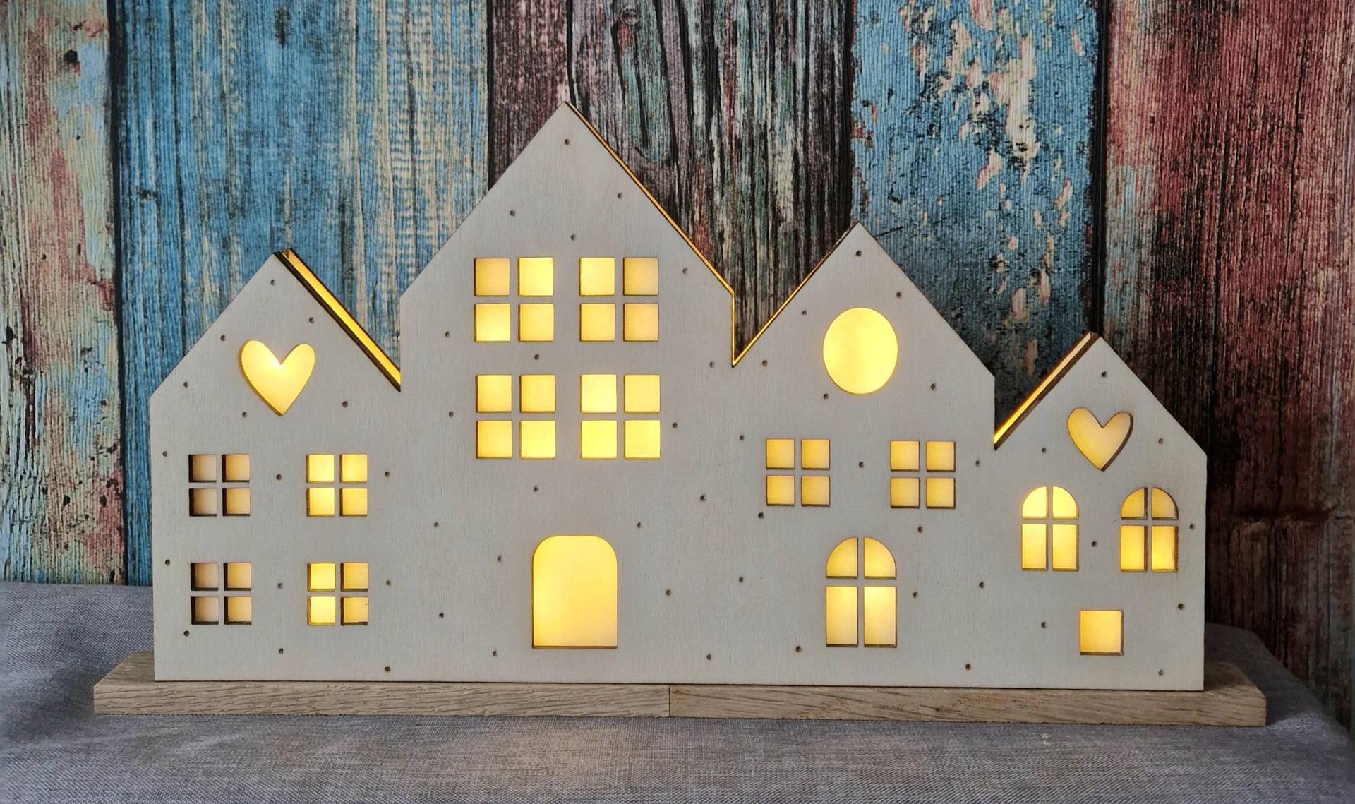 Deko Geschenk Mitbringsel Geldgeschenk Licht Hausreihe Geburtstag von Etsy - HarmonyHandmadeWaren