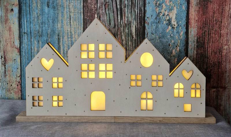 Deko Geschenk Mitbringsel Geldgeschenk Licht Hausreihe Geburtstag von Etsy - HarmonyHandmadeWaren