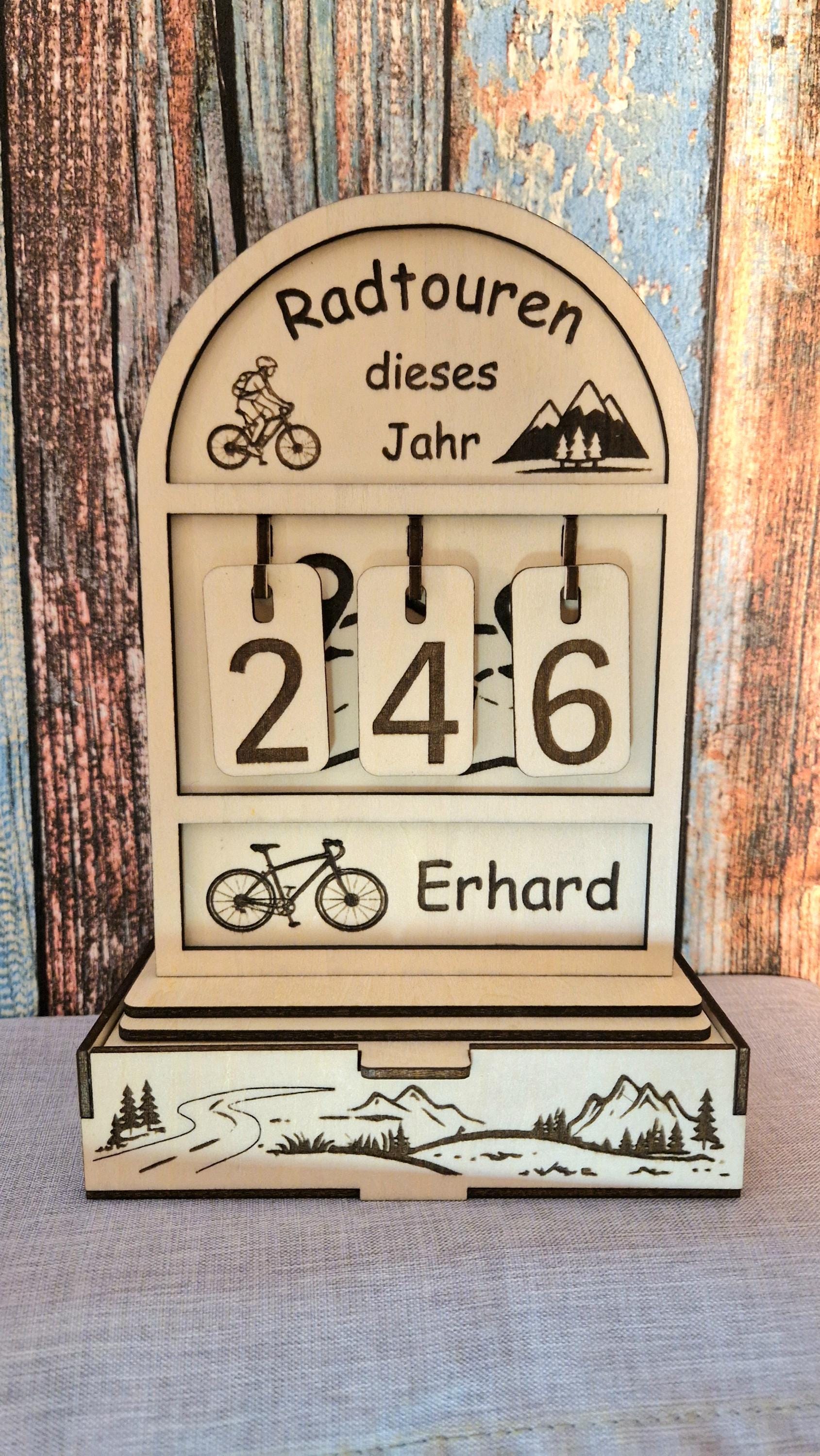 Fahrrad Radtouren Zähler Mit Aufbewahrungsbox Personalisiert Namen Geschenk Jahres Tracker Für Radfahrer Rad Bike von Etsy - HarmonyHandmadeWaren