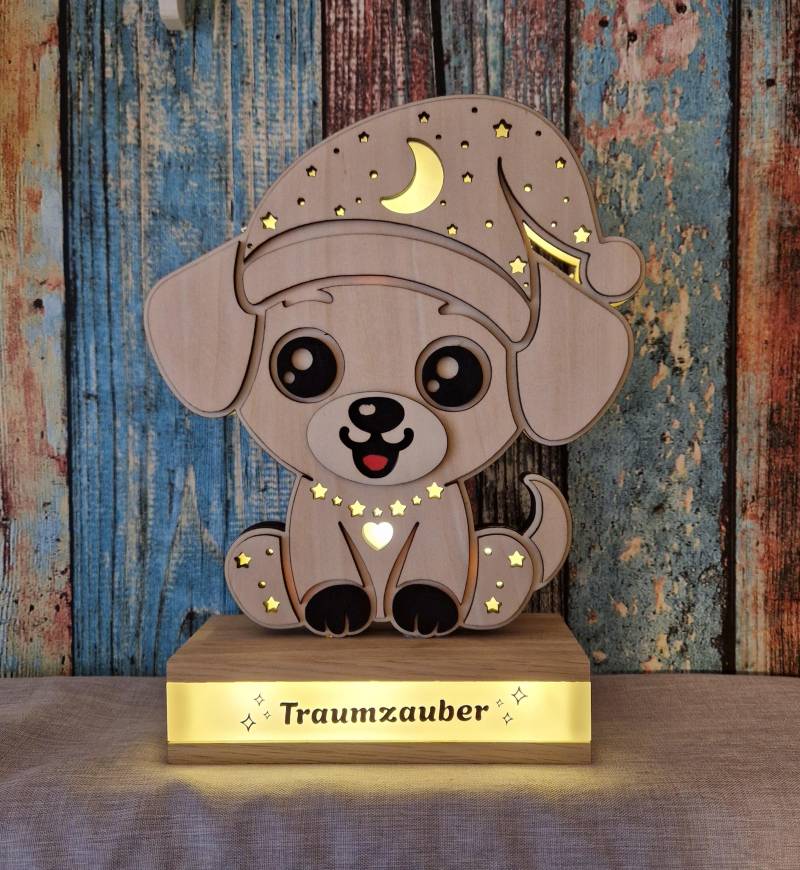 Geschenk Deko Kinderzimmer Lampe Nachtlicht Einschlaflicht Hund Geburt Taufe Babyzimmer Geburtstag Einschulung Haustier von Etsy - HarmonyHandmadeWaren