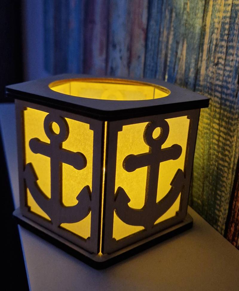 Geschenk Deko Mitbringsel Kerze Led - Teelicht Maritim Anker von Etsy - HarmonyHandmadeWaren