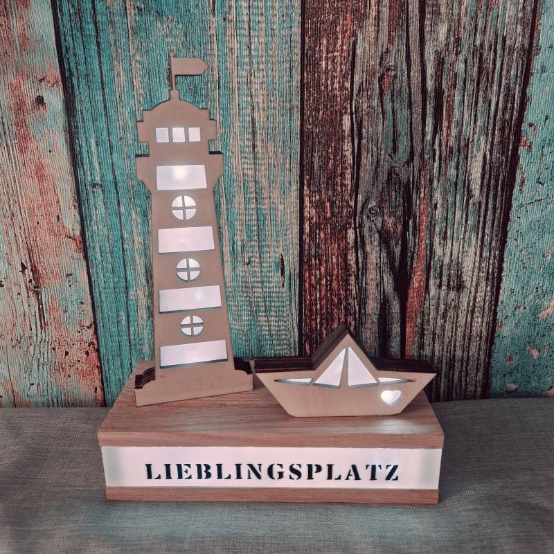 Geschenk Einzug Lampe Nachtlicht Einschlaflicht Küstenliebhaber Küstendeko Geschenkidee Maritim Ostsee Leuchtturm Boot Lieblingsplatz Deko von Etsy - HarmonyHandmadeWaren
