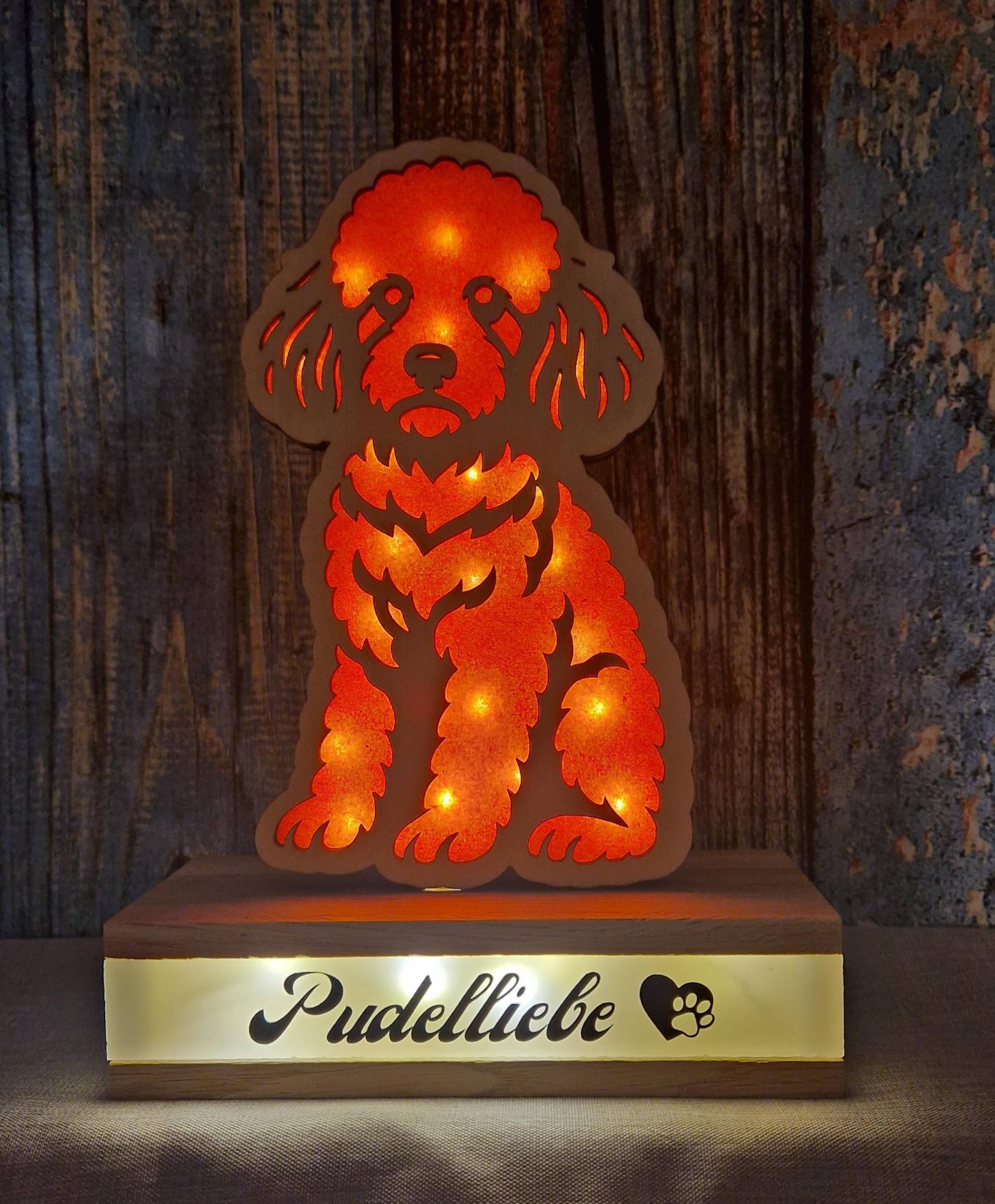 Pudel Geschenk Tierliebhaber Holzdeko Pfote Tierfreund Led Nachtlicht Holz Haustier Erinnerung Pfotenlampe Hundelampe Deko von Etsy - HarmonyHandmadeWaren