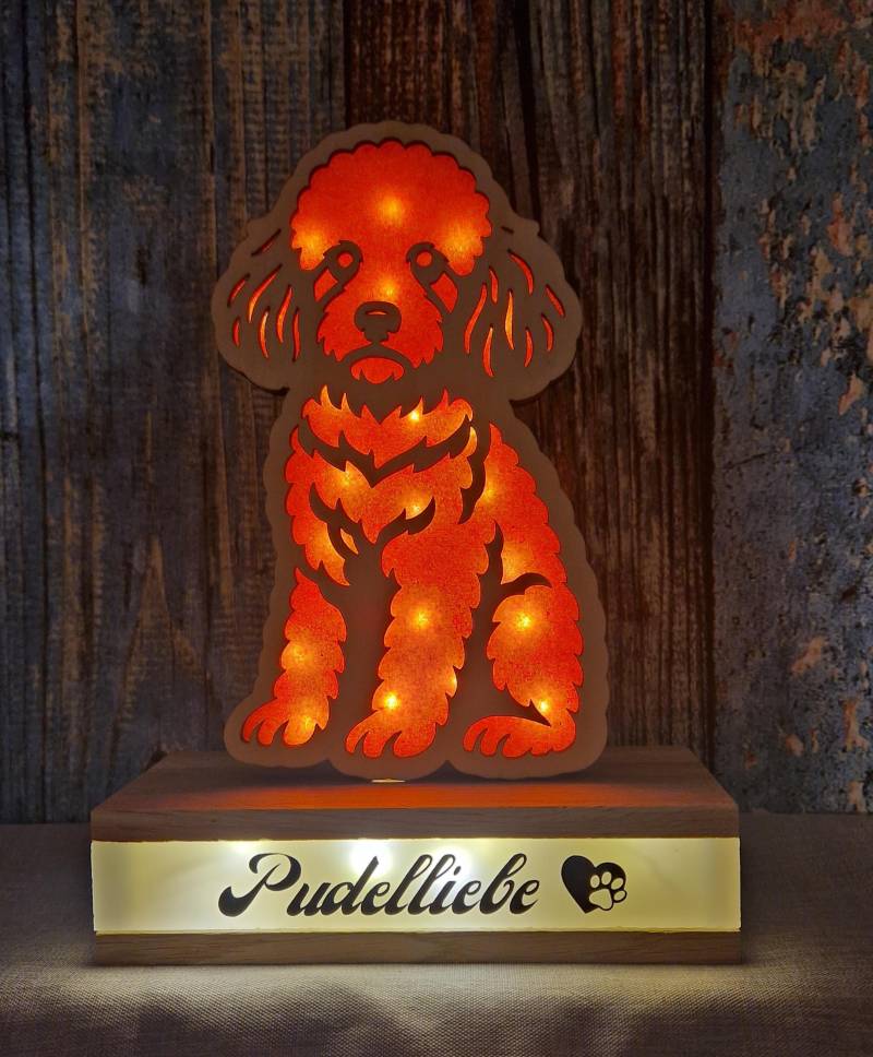 Pudel Geschenk Tierliebhaber Holzdeko Pfote Tierfreund Led Nachtlicht Holz Haustier Erinnerung Pfotenlampe Hundelampe Deko von Etsy - HarmonyHandmadeWaren