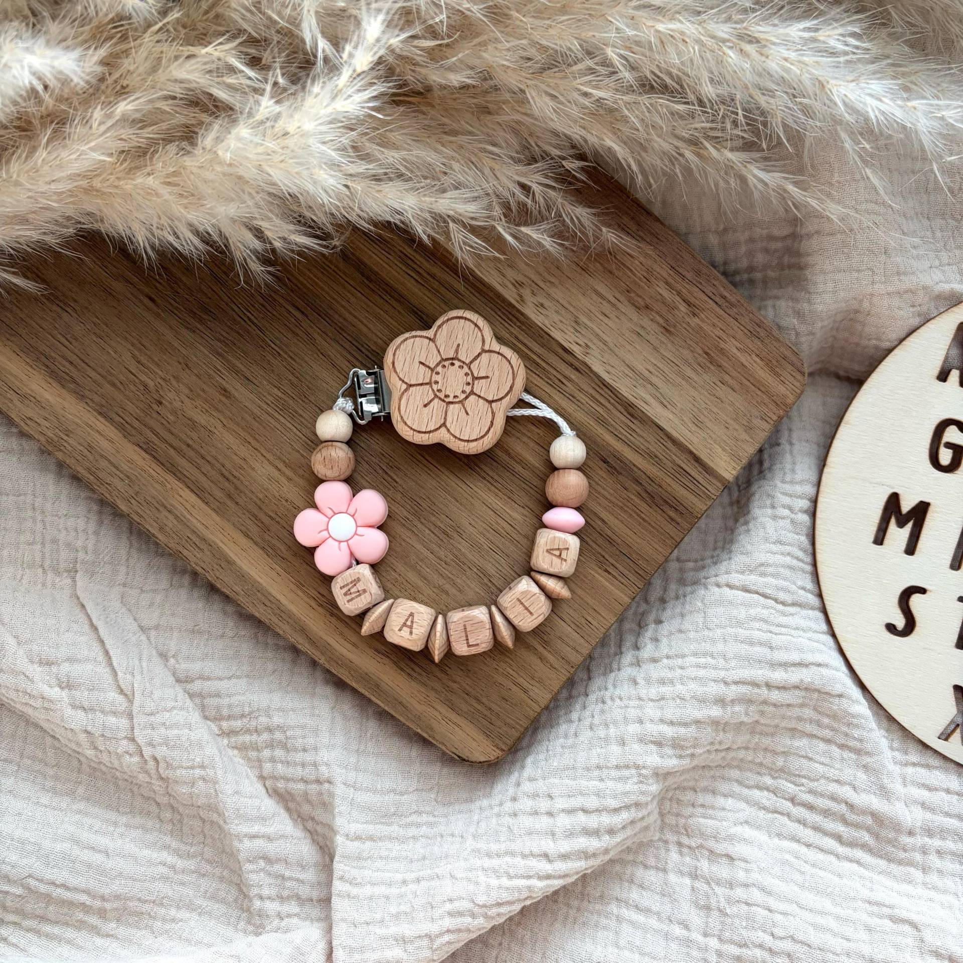 Personalisierte Schnullerkette | Blume Mit Name Mädchen Verschiedene Farben Personalisierte Schnullerkette | Blume Mit Name Mädchen Verschiedene Farben von Etsy - Hauniper
