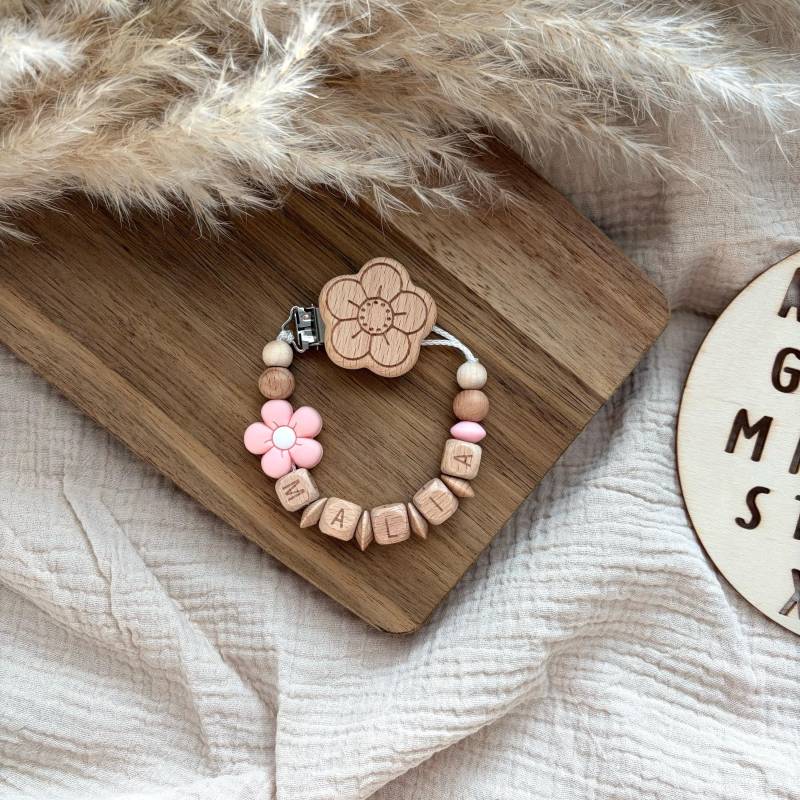 Personalisierte Schnullerkette | Blume Mit Name Mädchen Verschiedene Farben Personalisierte Schnullerkette | Blume Mit Name Mädchen Verschiedene Farben von Etsy - Hauniper