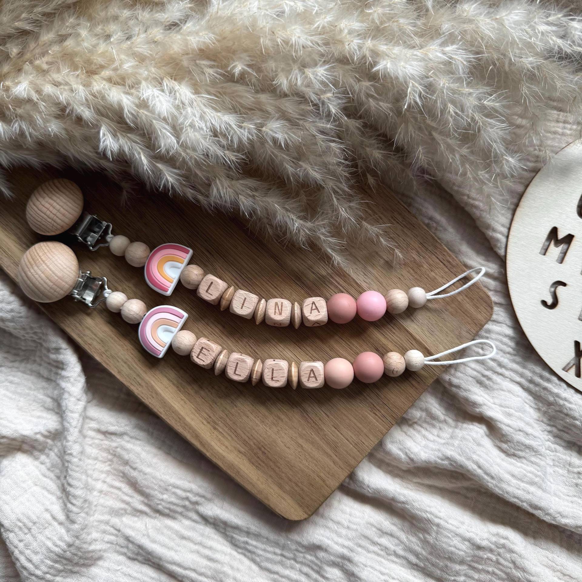 Personalisierte Schnullerkette | Regenbogen Mit Name Mädchen Verschiedene Farben Personalisierte Schnullerkette | Regenbogen Mit Name Mädchen Verschiedene Farben von Etsy - Hauniper