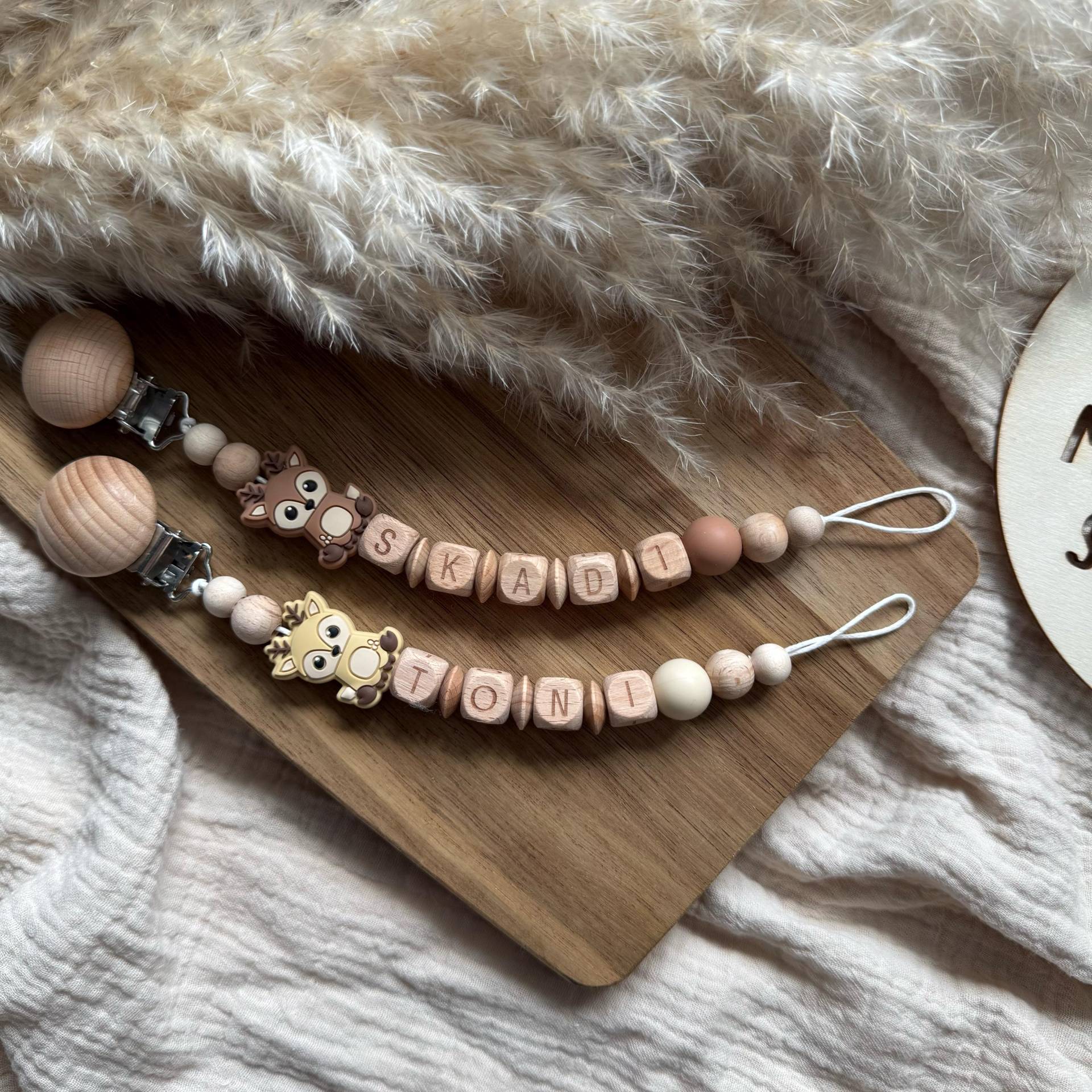 Personalisierte Schnullerkette | Reh Mit Name Mädchen & Jungen Verschiedene Farben Personalisierte Schnullerkette | Reh Mit Name Mädchen & Jungen Verschiedene Farben von Etsy - Hauniper