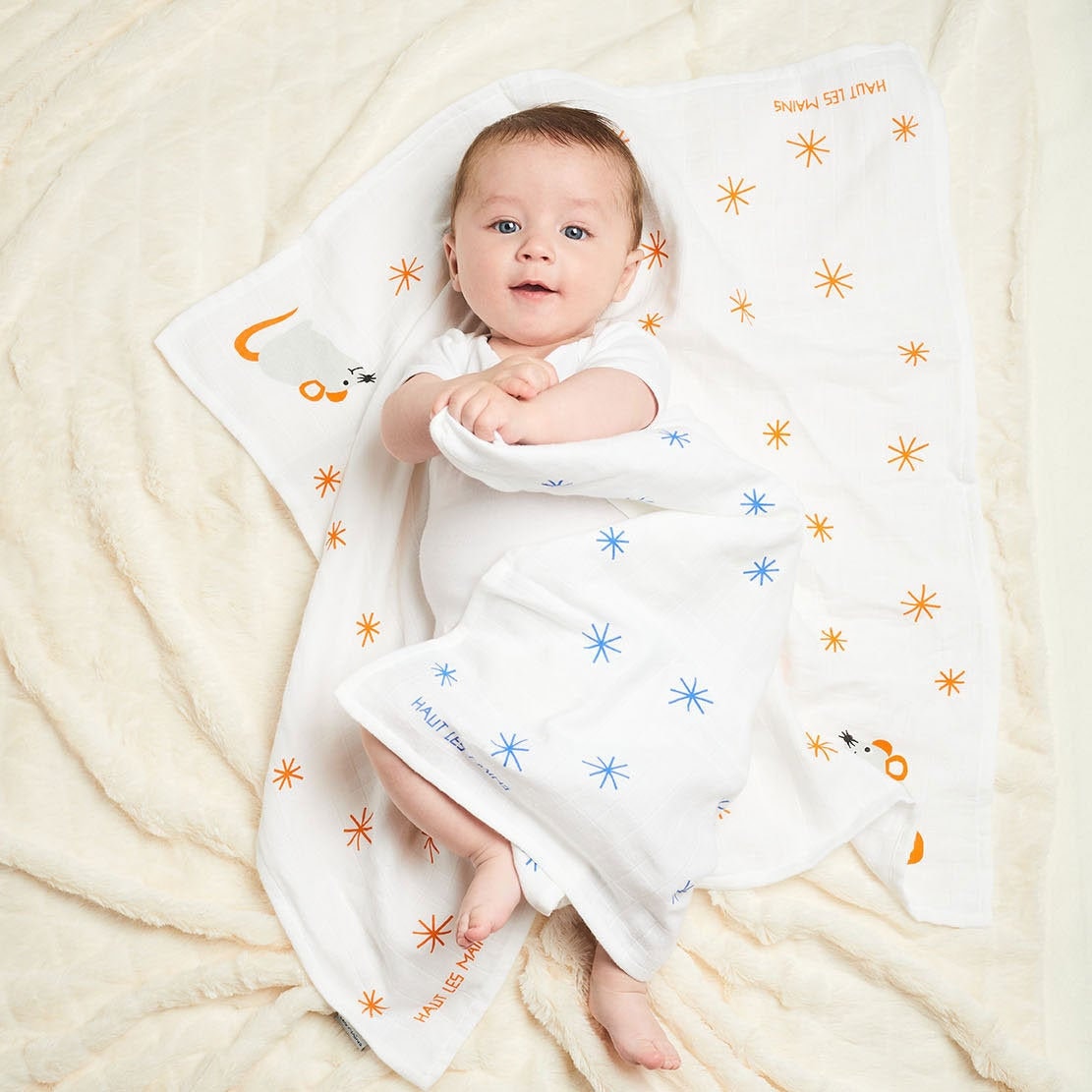 Set Mit 2 Windeln Aus Bio-Baumwolle, Hergestellt in Frankreich von Etsy - HautlesMainsFrance