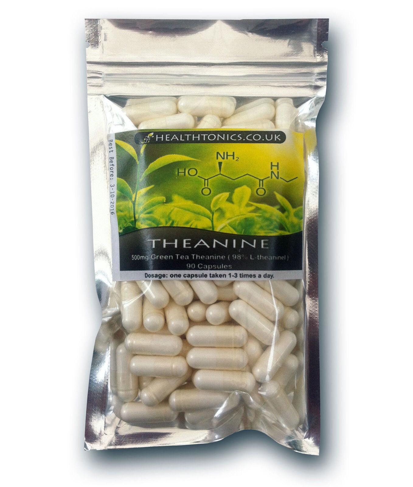 Theanin 500 Mg | 98% L-Theanin, Vegan Caps, Keine Zusatz - Oder Füllstoffe von Etsy - Healthtonics