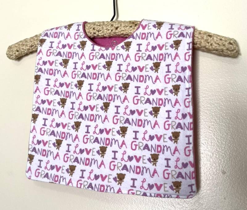 Baby Oder Kleinkind Lätzchen - I Love Grandma Druck Rosa Weiß von Etsy - Heatherhelen75