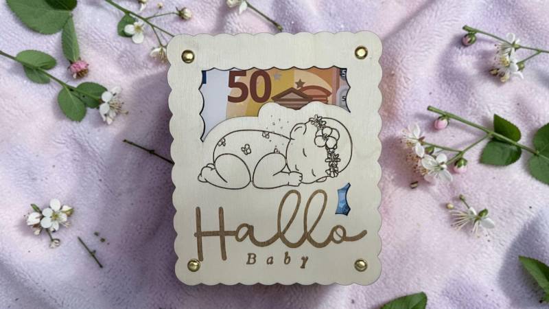 Geldgeschenk Geburt Holz Karte Baby „Hallo Baby" - Geschenk Zur Verpackung Babyparty Geldgeschenk Geburt Holz Karte Baby „Hallo Baby" - Geschenk Zur Verpackung Babyparty von Etsy - Heimatfilz
