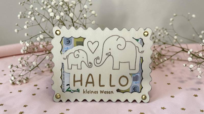 Geldgeschenk Geburt Holz Karte Baby „Hallo Kleines Wesen" - Geschenk Zur Verpackung Babyparty Geldgeschenk Geburt Holz Karte Baby „Hallo Kleines Wesen" - Geschenk Zur Verpackung Babyparty von Etsy - Heimatfilz