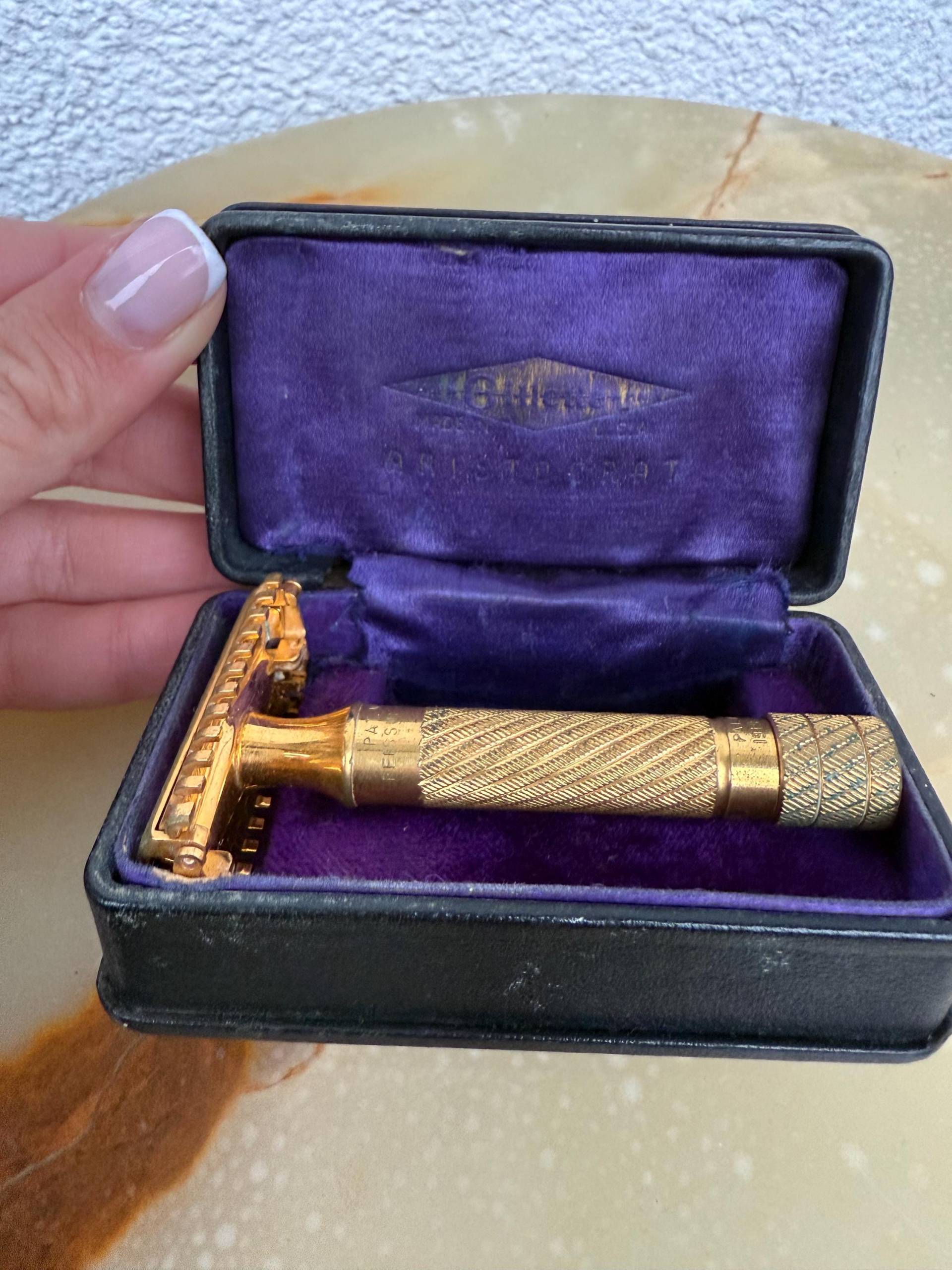 1934 Gillette Offener Kamm Aristokrat Reg.u.s. Muster Aus 1934 Gillette Offener Kamm Aristokrat Reg.u.s. Muster Aus von Etsy - HeinrichAntique