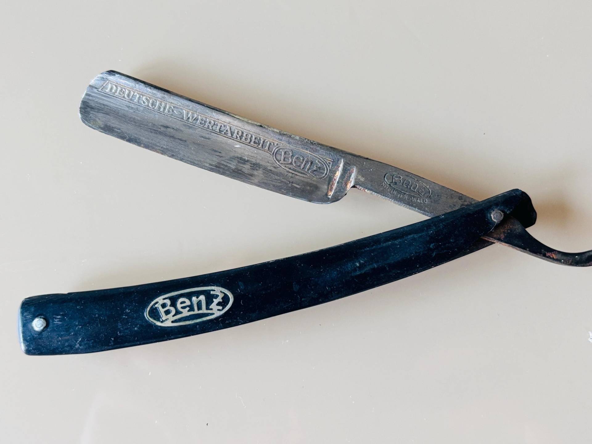 Seltenes Benz Deutsche Wertarbeit - Solingen Wald , Vintage Rasiermesser von Etsy - HeinrichAntique