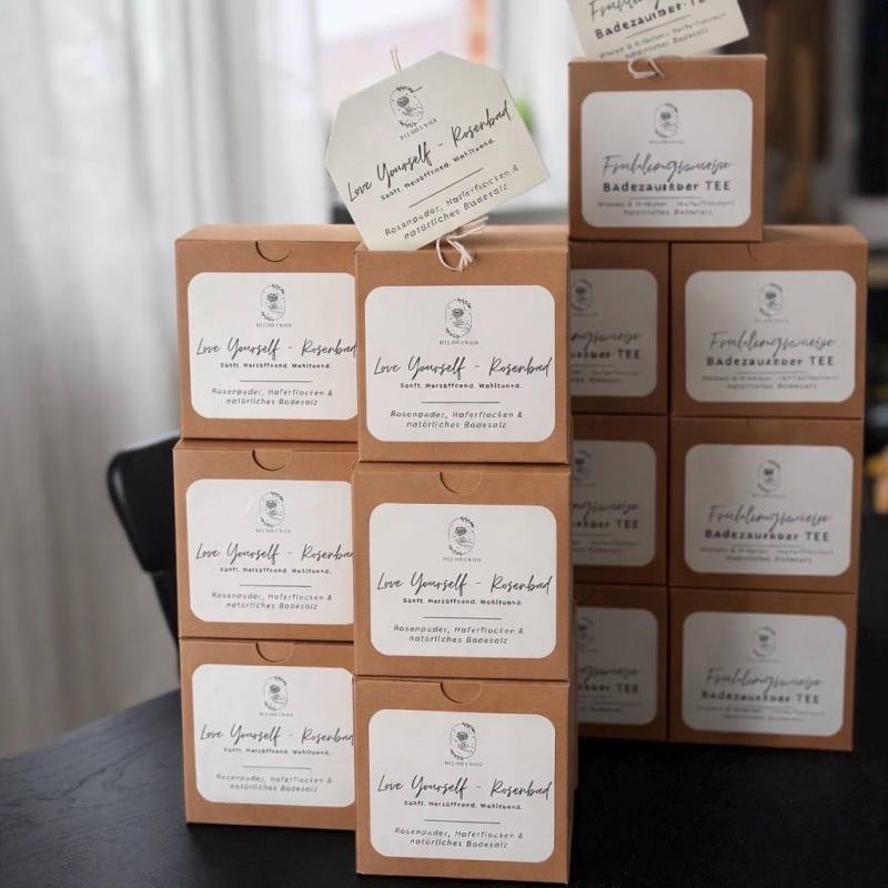 Badewannen-Tee Love Yourself Rosenbad | Kräuter , Hafer & Badesalz Selbstliebe Valentinstag Muttertag Selfcare Badezusatz von Etsy - HejSoulwild