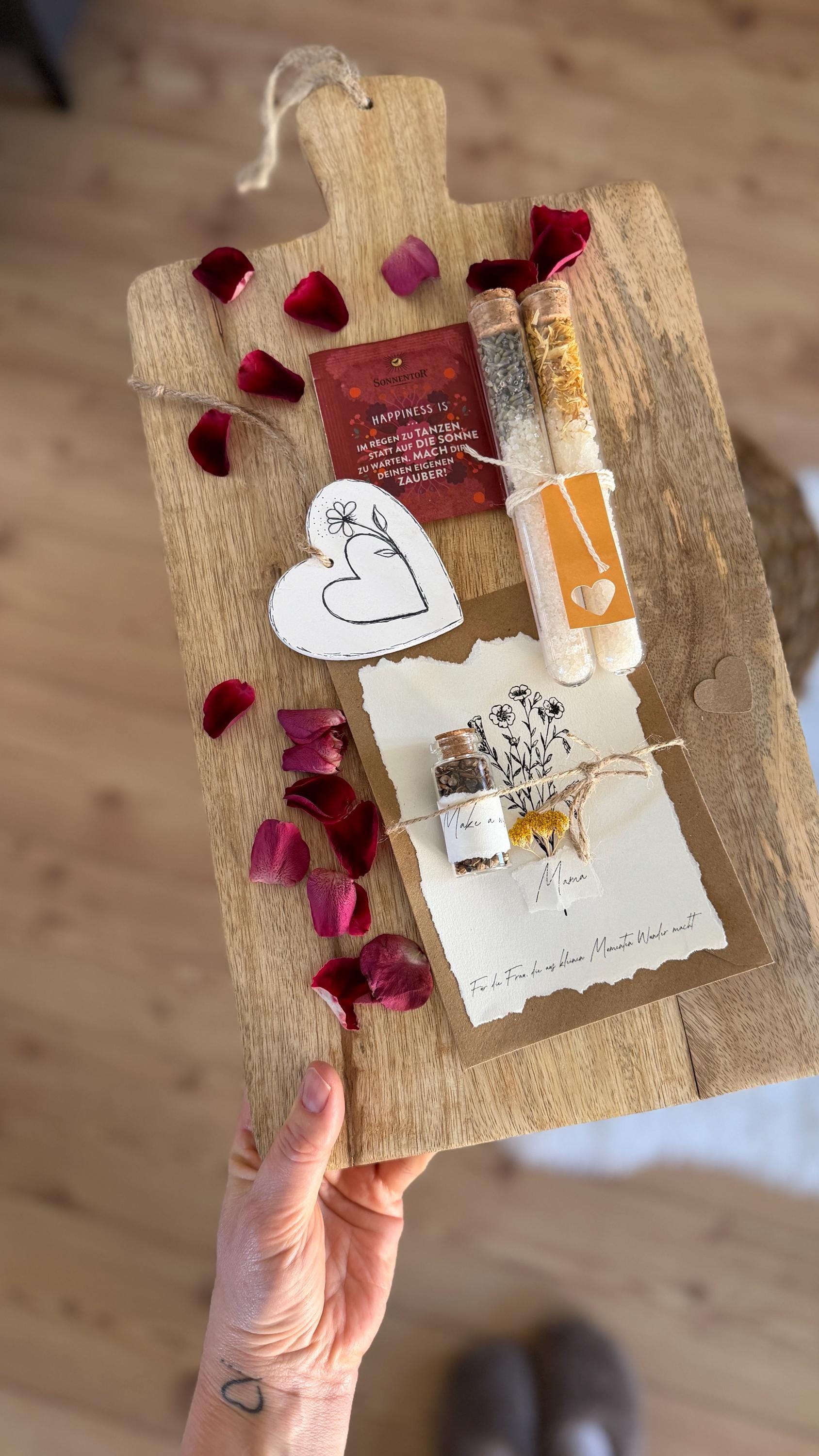 Muttertag Geschenk - Make A Wish Set Mit Wildblumen & Herz Liebevolle Aufmerksamkeit Für Mama von Etsy - HejSoulwild