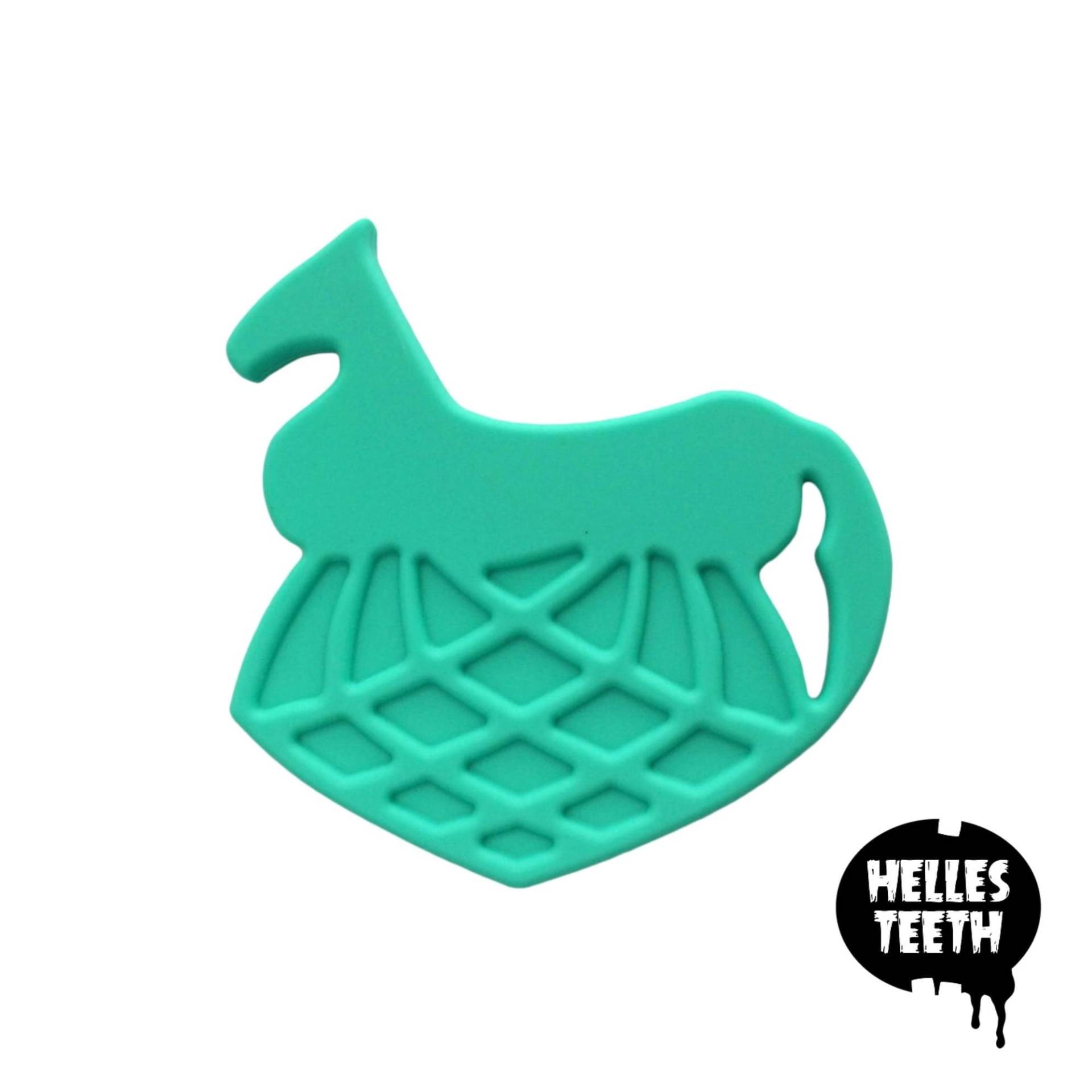 Helles Teeth - Mintgrüner Wikinger-Sleipnir/Odins 8-Beiniges Ross-Beißring Silikon-Beißspielzeug Für Babys Zertifizierte Sicherheit Und Ungiftig von Etsy - HellesTeeth