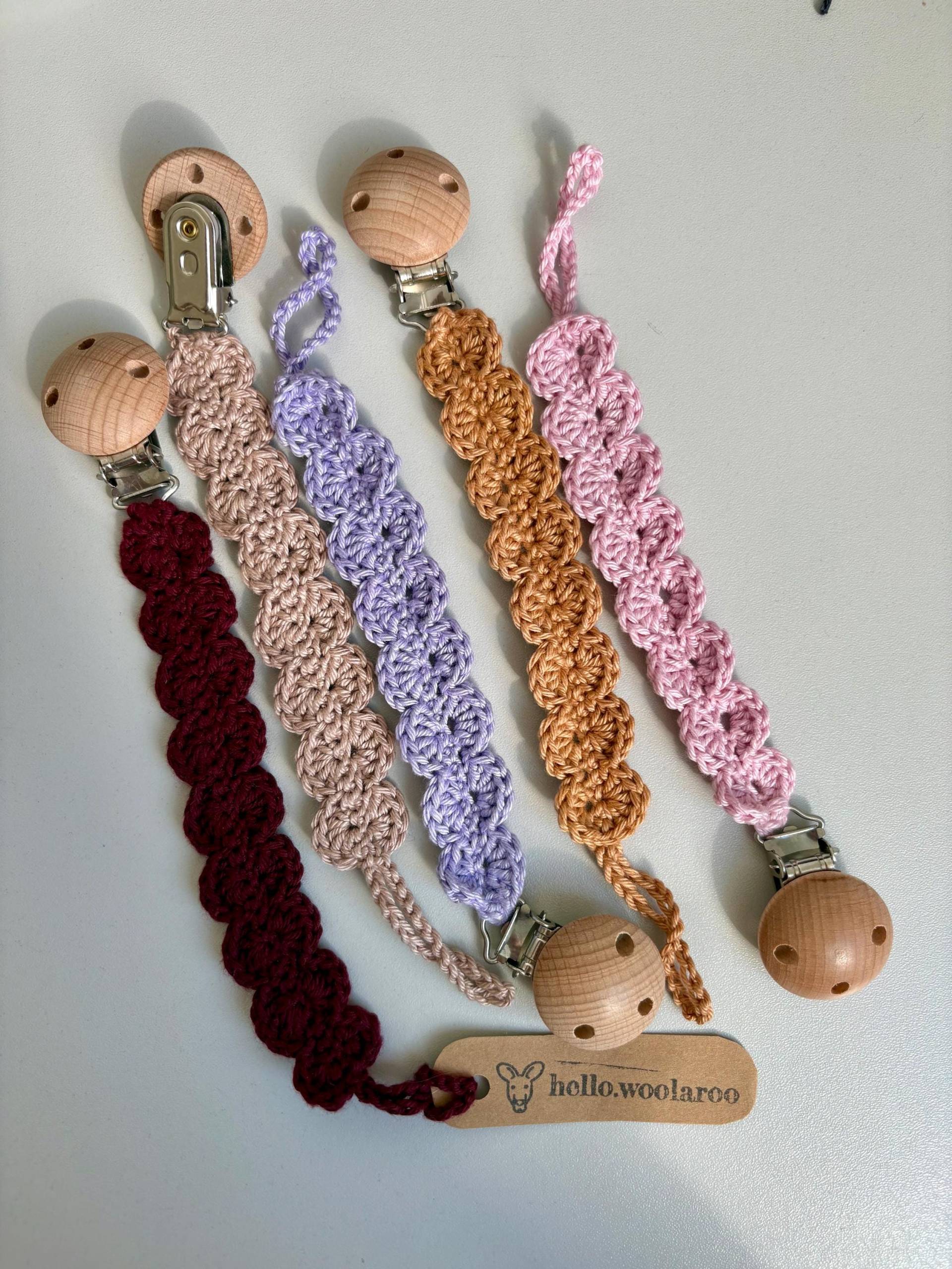 Schnullerkette Boho | Pacifier Clip von Etsy - HelloWoolaroo
