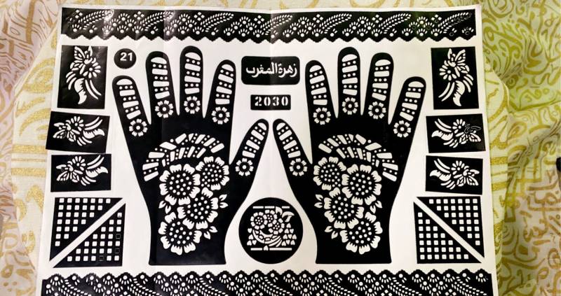 Henna Schablone, Aufkleber, Hennatattoo, Kina Vorlage Henna Schablone, Aufkleber, Hennatattoo, Kina Vorlage von Etsy - HennaDesignByHM