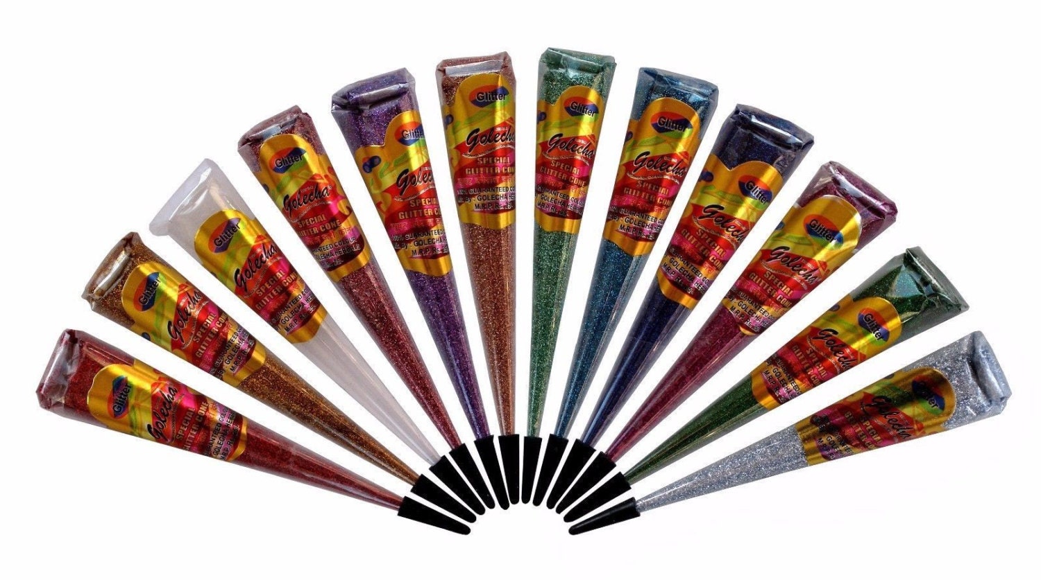 Glitter Tattoo Cones Mehrfarbige Temporäre Körperkunst - Brautdeko Glitter Tattoo Cones Mehrfarbige Temporäre Körperkunst - Brautdeko von Etsy - HennaMart