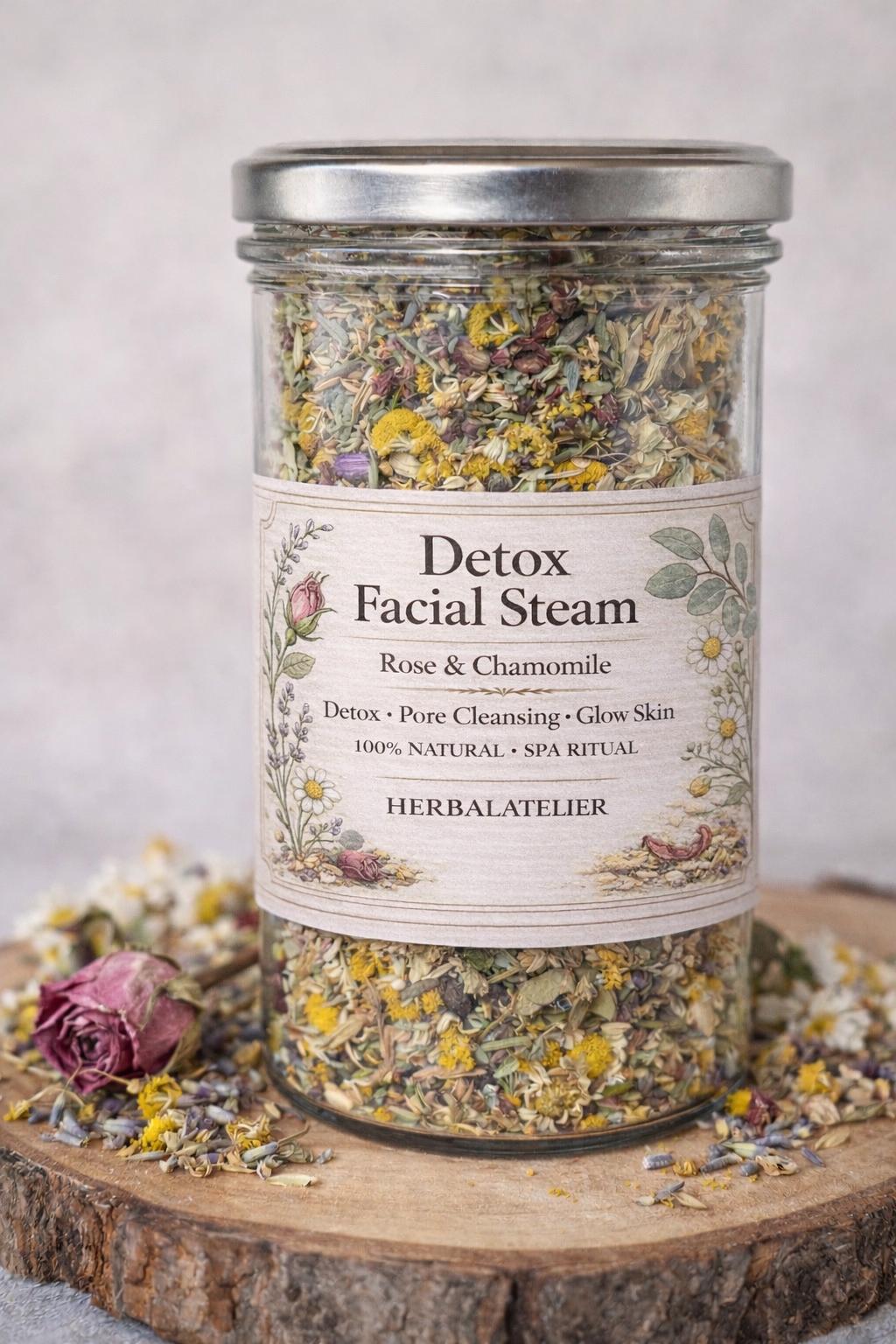 Detox Facial Herbal Steam, Glow Skin Detox, Pore Cleansing, Natural Skincare, Organic Face Spa Ritual, Gift For Her von Etsy - HerbalAtelier