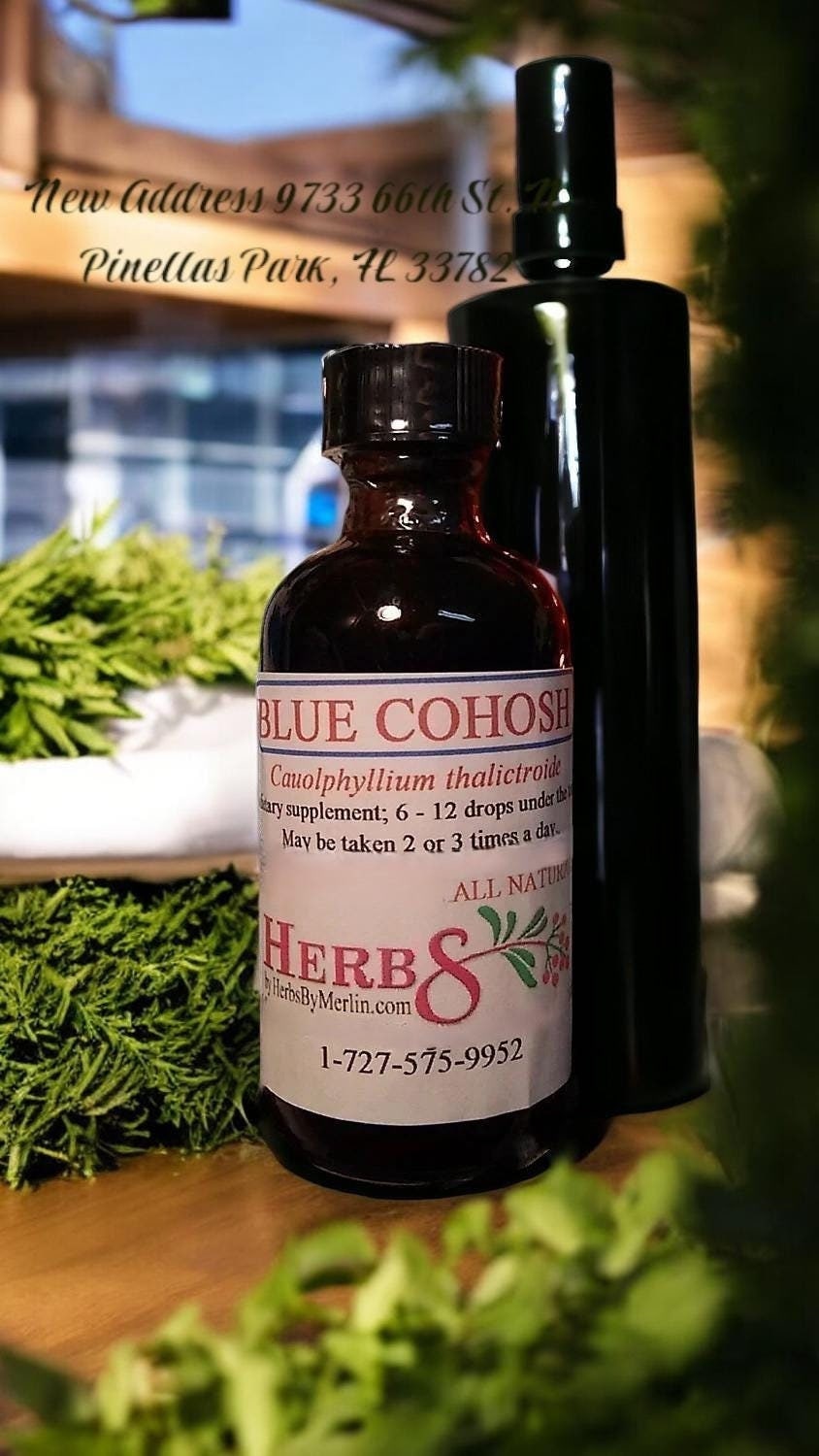 Blaue Cohosh-Tinktur, Handgemacht in Kleinen Chargen Blaue Cohosh-Tinktur, Handgemacht in Kleinen Chargen von Etsy - HerbsByMerlin