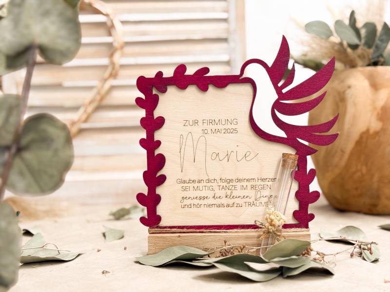 Geschenk Firmung "Moderne Taube" Geschenkidee Firmgeschenk Erstkommunion Geldgeschenk Konfirmation Kommunionkind Handgemacht Personalisiert von Etsy - HerzLichtMomente