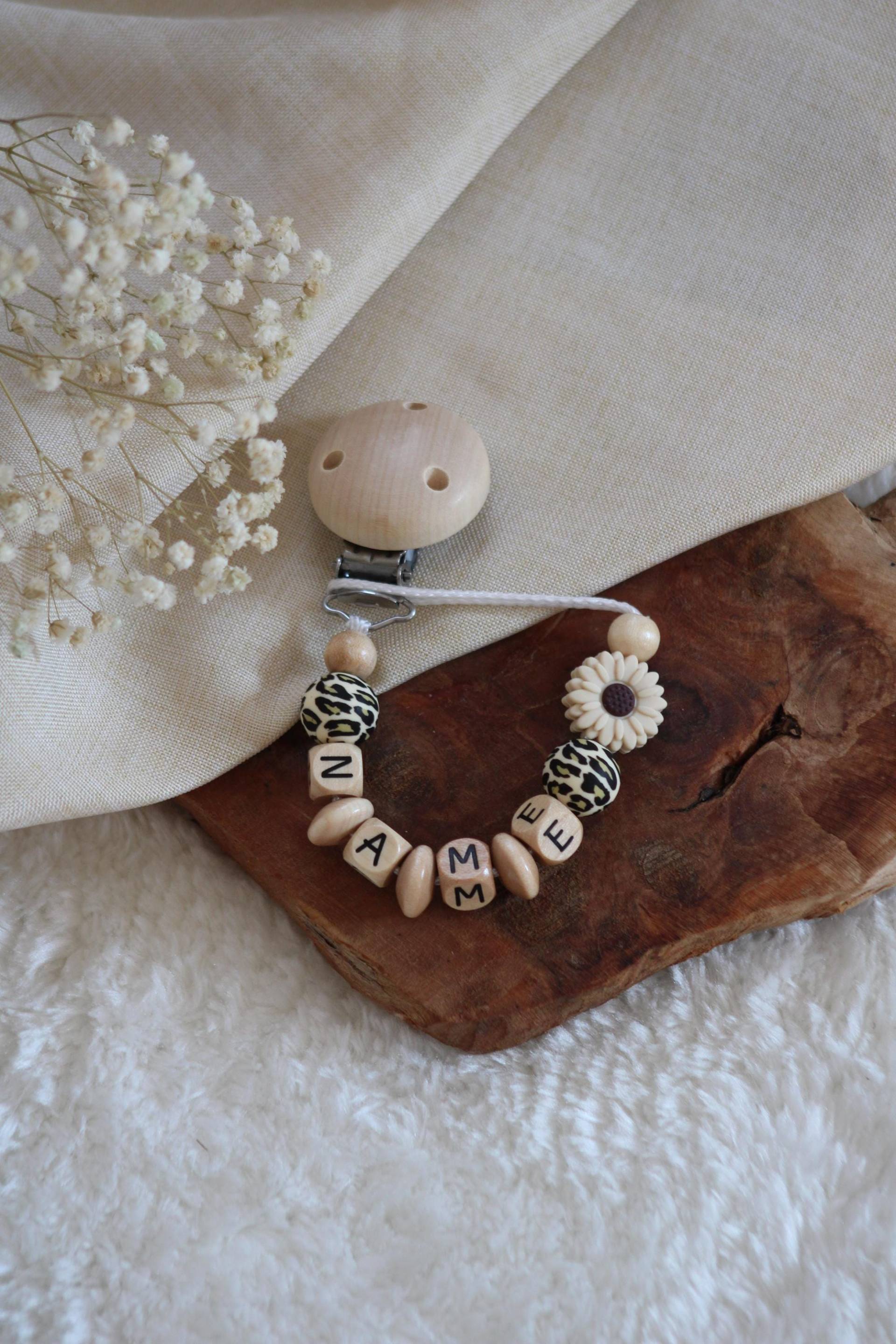 Personalisierte Schnullerkette Leopard Personalisierte Schnullerkette Leopard von Etsy - HerzensbandlbyBenita