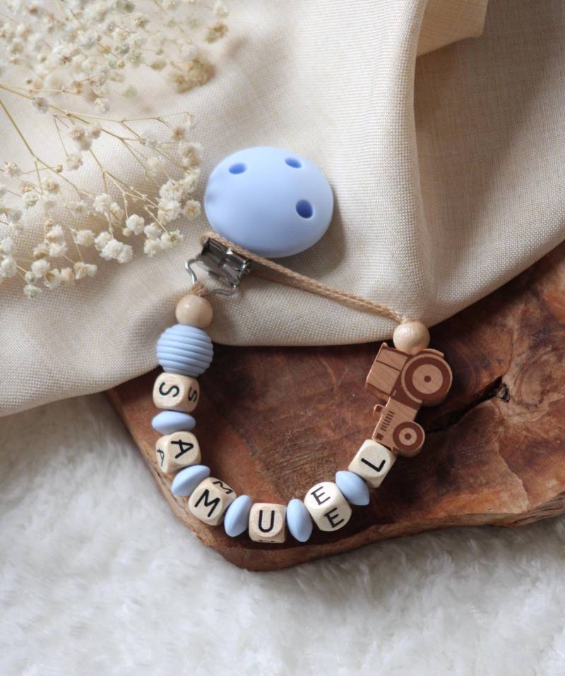 Personalisierte Schnullerkette Traktor Personalisierte Schnullerkette Traktor von Etsy - HerzensbandlbyBenita