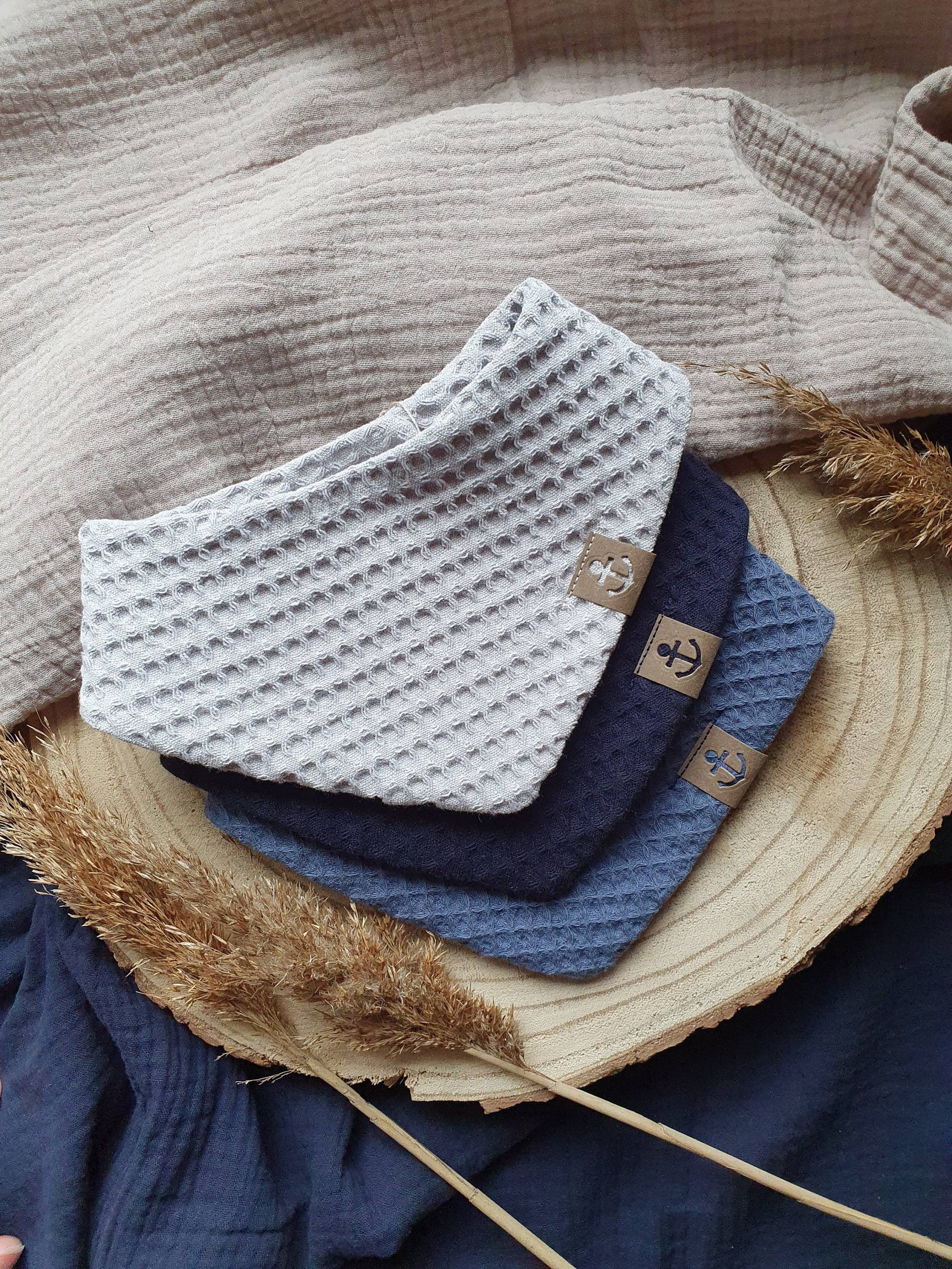 Set Dreieckstuch Baumwolle Halstuch Sabbertuch Geschenk Taufe Geburt Lätzchen Anker Spucktuch Junge Jungs Babyhalstuch Kleinkind Baby von Etsy - Herzenszeug