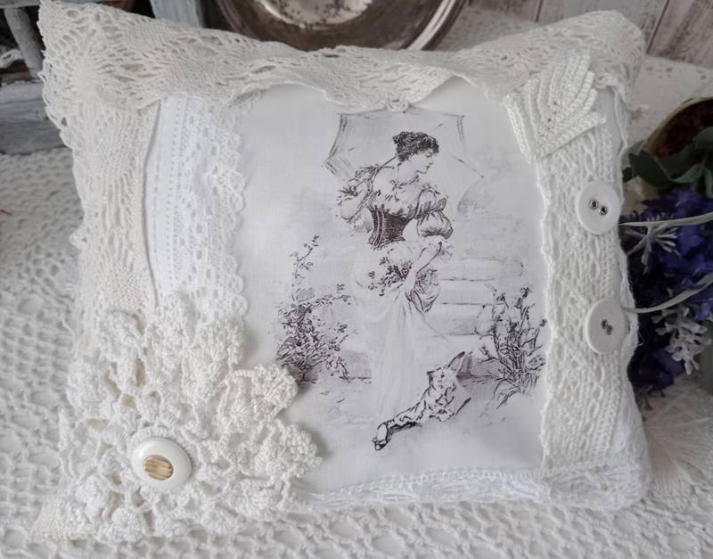 Lavendelkissen Shabby Chic Vintage Living Geschenke Idee von Etsy - Herzmensch01