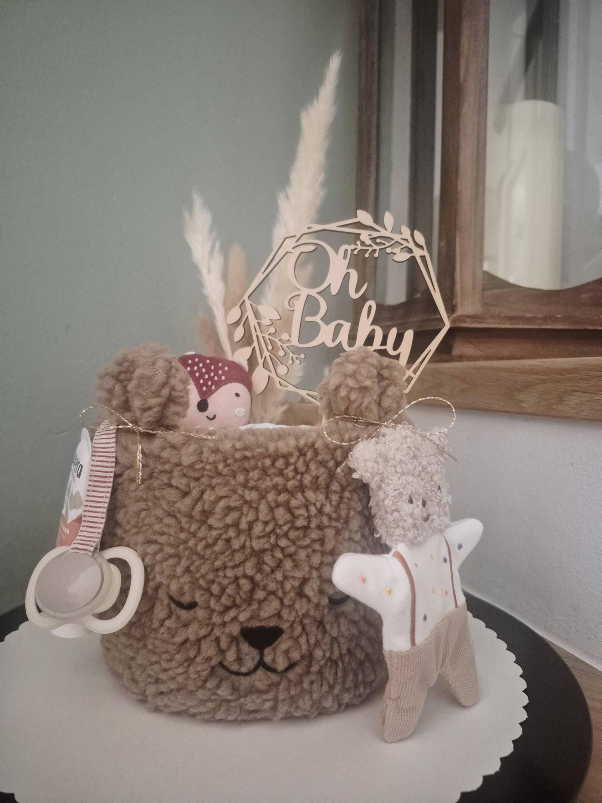Teddy Wickelkörbchen, Geschenkkorb Zur Geburt, Kleine Windeltorte Bärchen von Etsy - HeyBabyBySaskia