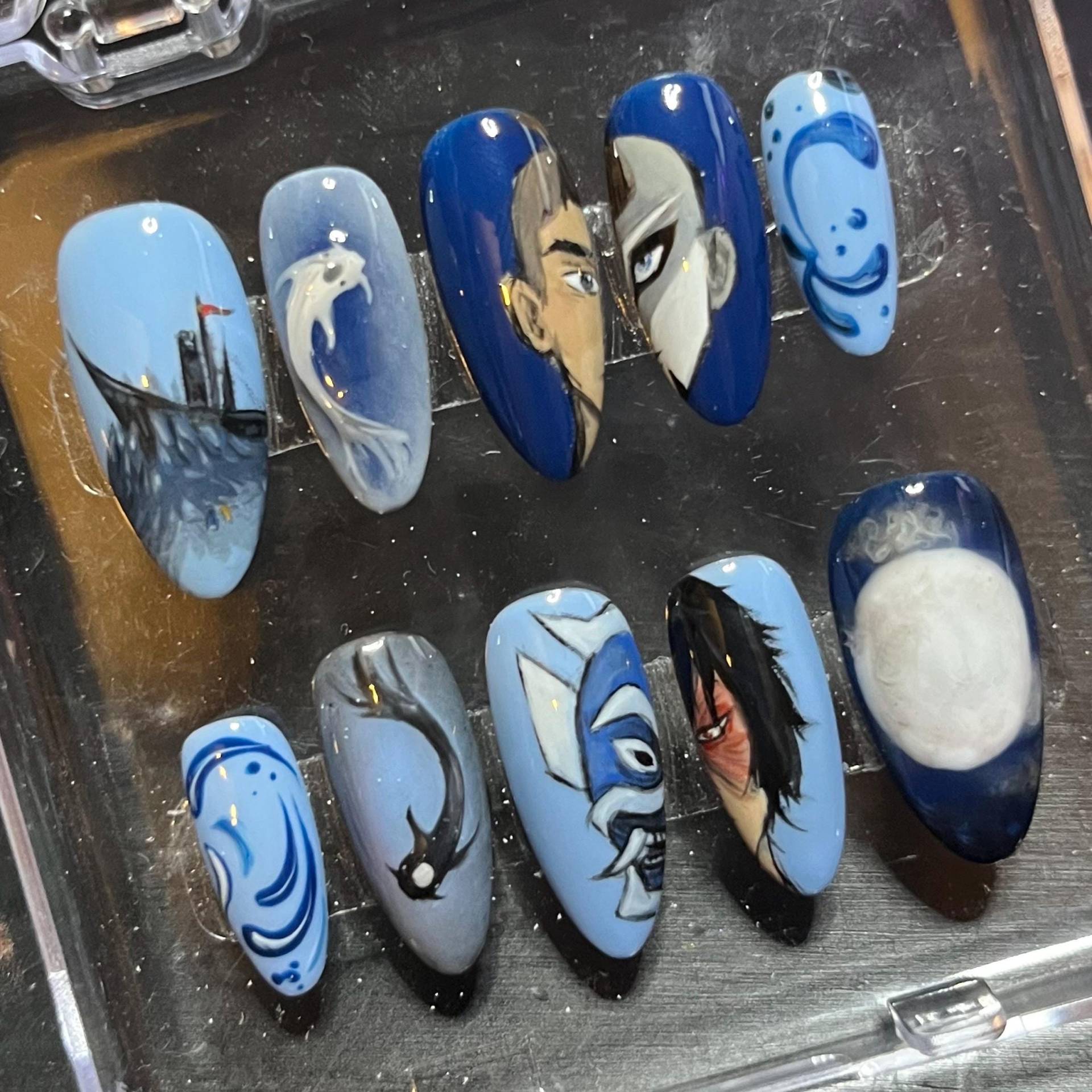 Atla-Zuko Und Sokka Benutzerdefinierte Press-On-Nagel-Set von Etsy - HibouNails