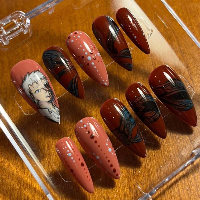 Der Sommer Hikaru Starb Benutzerdefinierte Presse Auf Nagelset von Etsy - HibouNails