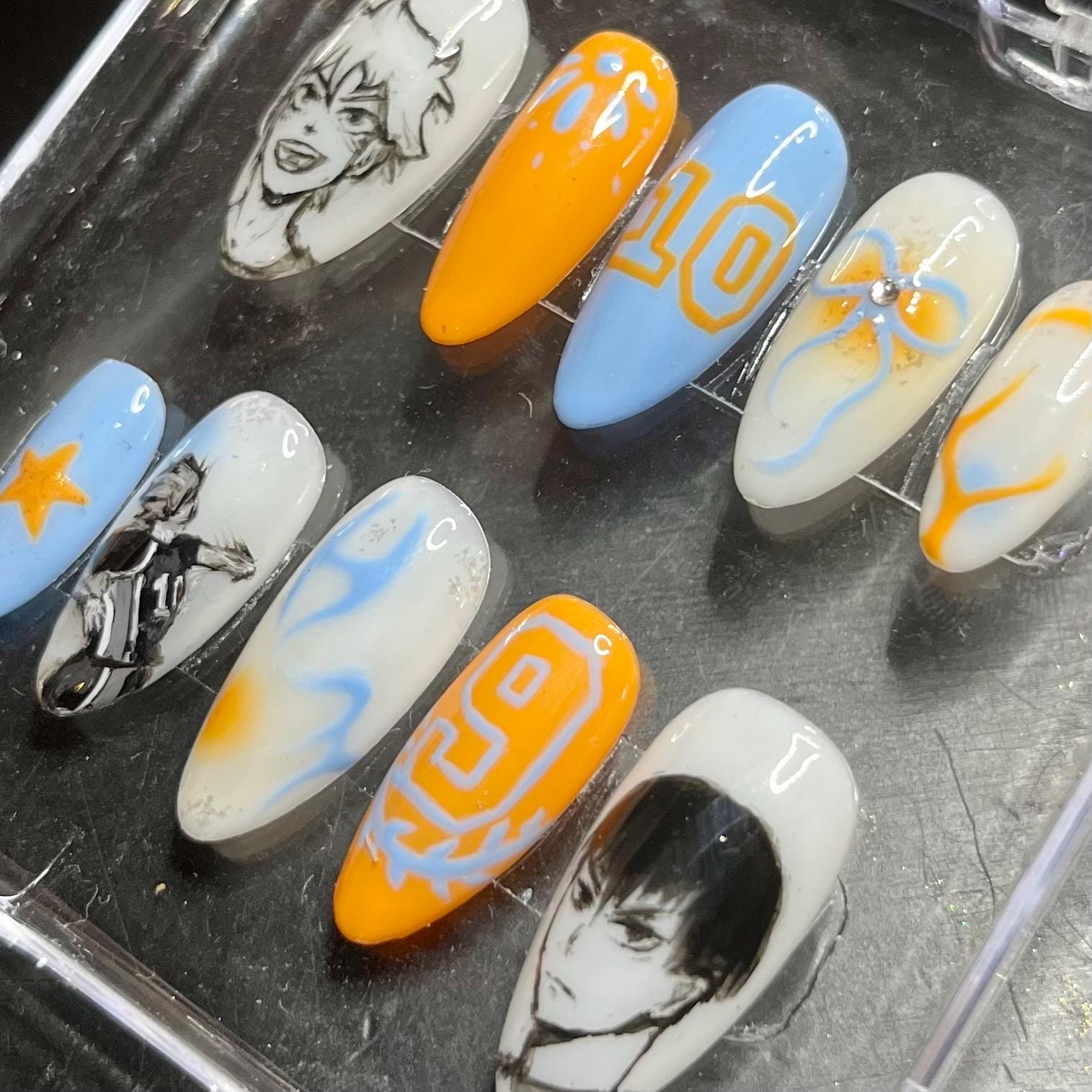 Haikyuu Benutzerdefinierte Drücken Sie Auf Das Nagelset von Etsy - HibouNails