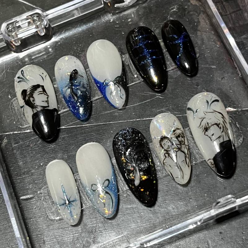 Satosugu Benutzerdefinierte Presse Auf Nagelset Satosugu Benutzerdefinierte Presse Auf Nagelset von Etsy - HibouNails