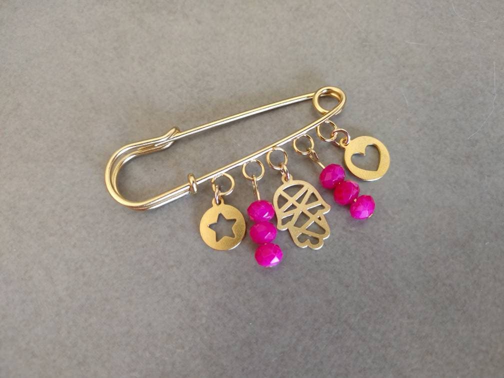 Baby Pin Hamsa, Kinderwagen Pin, Baby-Dusche-Geschenk, Schützende Hamsa Charms, Geschenk Baby Pin Hamsa, Kinderwagen Pin, Baby-Dusche-Geschenk, Schützende Hamsa Charms, Geschenk von Etsy - HilaAssaJewelry