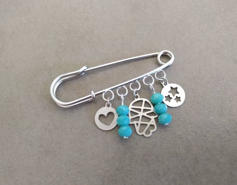 Kinderwagen Pin, Hamsa Schützender Silber Pin Charm, Charms, Baby-Dusche-Geschenk, Baby-Geschenk Kinderwagen Pin, Hamsa Schützender Silber Pin Charm, Charms, Baby-Dusche-Geschenk, Baby-Geschenk von Etsy - HilaAssaJewelry